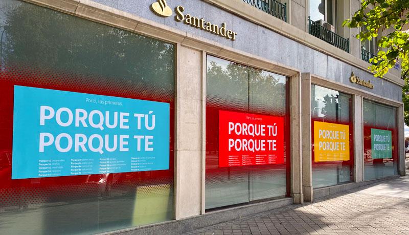Publicidad del Banco Santander